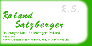 roland salzberger business card